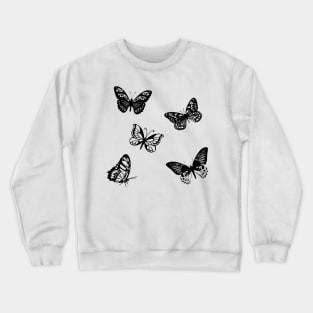 Black Butterflies Crewneck Sweatshirt